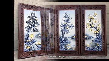 Tranh Tứ Quý Dòng Sản Phẩm Cao Cấp Quyền Gốm Bát Tràng