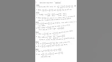 MATRICES (2010-2020) ICSE BOARDS QUESTIONS PAPERS | ICSE MATHEMATICS | CBSE ICSE MATH |
