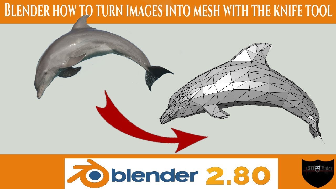 Ochtend Oneindigheid met de klok mee How to Turn any Image into Mesh Quick and Easy Blender 2.8 New 2019  Tutorial with the Knife Tool - YouTube