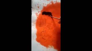 Ram Bhakt 🙏Hanuman Angry Face || Jay Shree Ram 🚩🚩#art #shorts #vairalvideo