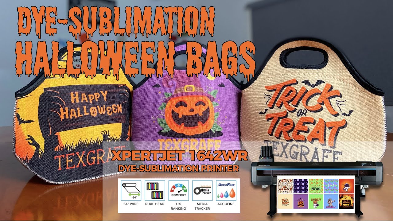 Textured Bags Sublimation Printing for Halloween by MUTOH