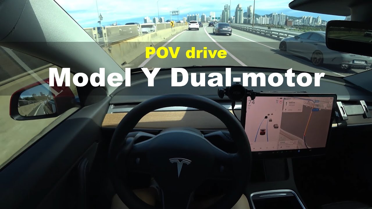 2021 Tesla model Y long range AWD POV drive - YouTube