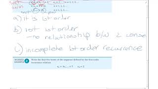 Generating the terms of a first order recurrence relation