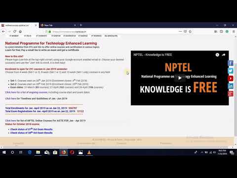 How to register NPTEL online courses 2019