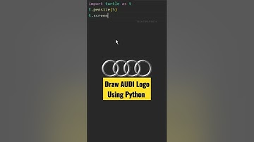 Draw Audi Logo Using Python turtle | #pythonprogramming #Audi #shorts