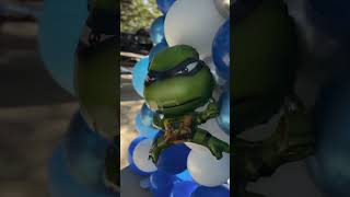 Balloon wall for Ninja Turtles party
