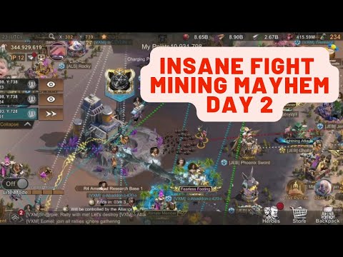 Mining Mayhem Day 2 - INSANE Fight - P5 Rallying on P10 Max Accounts - State of Survival