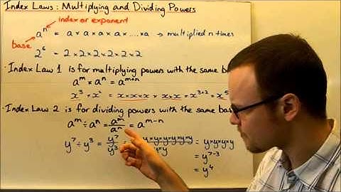 Index Laws: Multiplying and Dividing Powers