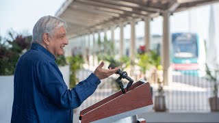 Reforma de la 4T garantizará regreso de trenes de pasajeros. Conferencia presidente AMLO