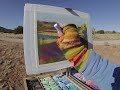 Plein air pastel painting in new mexico