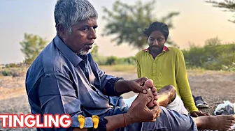 ASMR WORLDS MOST TICKLISH FEET MASSAGE MEN FOR STRESS RELIEF | FOOT REFLEXOLOGY | LEG MASSAGE ASMR