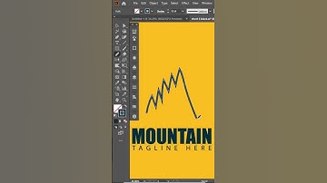 Mountain Logo Design in Adobe Illustrator #shorts #shortsfeed