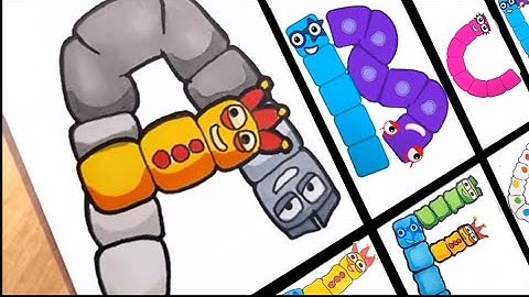 alphabets lore Number blocks snake transformed abcdef /how to draw numberblocks alphabets