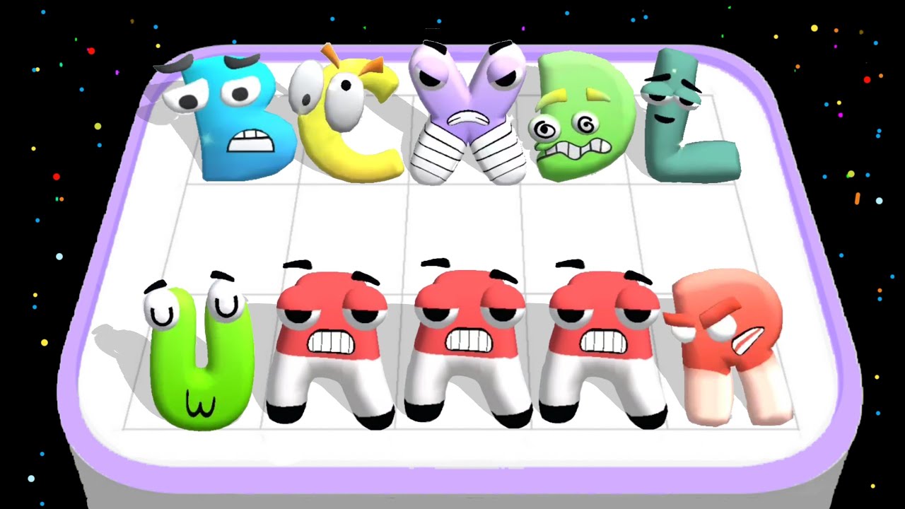 Merge Alphabet Letter Go - New Alphabet ABCD Battle Game Part 1 ⭐ abcd...wxyz
