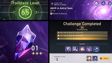 [Honkai: Star Rail] Memory of Chaos: Adrift in Astral Seas Stage 01 (3-Stars) | Day 93 Part 2