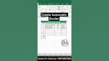 How to Create Automatic Border in Excel ll Bivash Academy