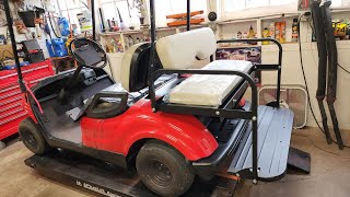 My Yamaha Drive G29 Golf Cart gets a new rear seat! The cheapest rear seat on eBay!
