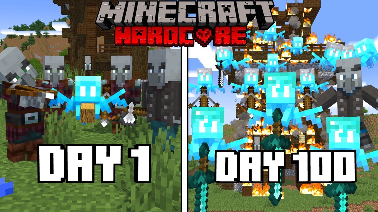 Aku bertahan 100 hari jadi allay di Minecraft hardcore