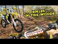 Trying to go fast on a 125 in the woods rm125 pov single track