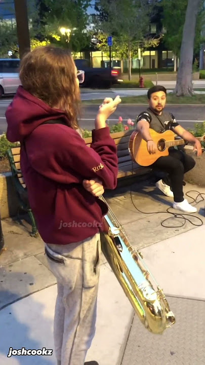 SAXOPHONE BATTLE in public Bari Sax battle 🎷 #memes #saxophone #baritonesax #funnypranks