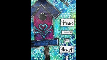 Mixed Media Art Journal Tutorial- Stencils, Stamps, Collage , Gel Prints