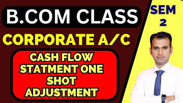 cash flow statement one shot ||all adjustment || for b.com ||du||by anuj kumar singh