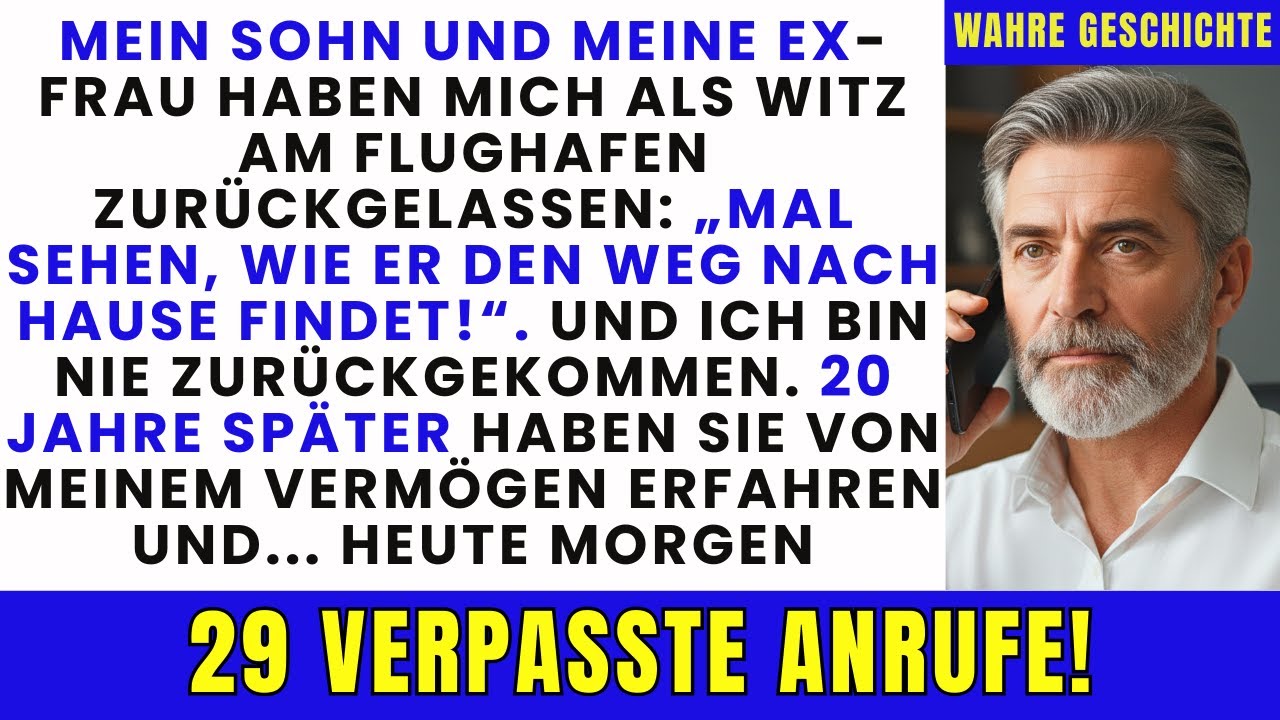 Mein Sohn und meine Ex-Frau ließen mich am Flughafen zurück: ‚Mal sehen, wie er nach Hause findet.‘