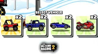 Hill Climb Racing 2 - Double Vehicles x2 - Super Marathon screenshot 1