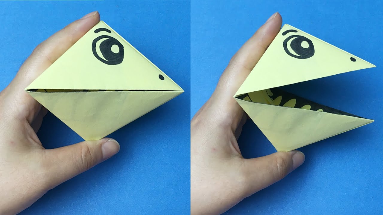 Easy Origami Snapper Puppet | How to Make a Paper Snapper | DIY Paper