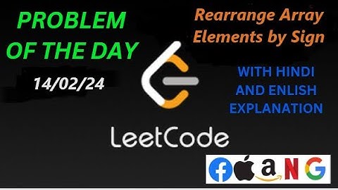 Rearrange Array Elements by Sign | potd | with Hindi Explanation | #potd #leetcode4problemsolution