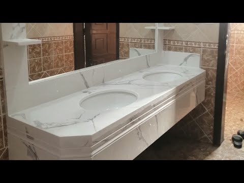 مغاسل رخام ابيض صناعي