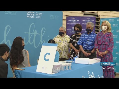 ‘Hawaii has done a fantastic job getting shots in arms,’ First Lady tours Waipahu High School vaccin