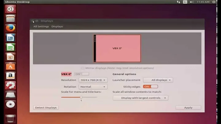 lerarning linux easy:increase virtualbox ubuntu 14 04 resolution  to 1024x768