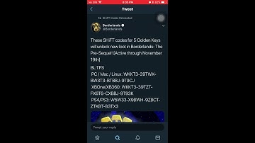Borderlands Golden Keys & Shift Codes November 2 2018