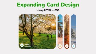 CSS Expanding Card Design Using HTML & CSS | CSS Tutorial
