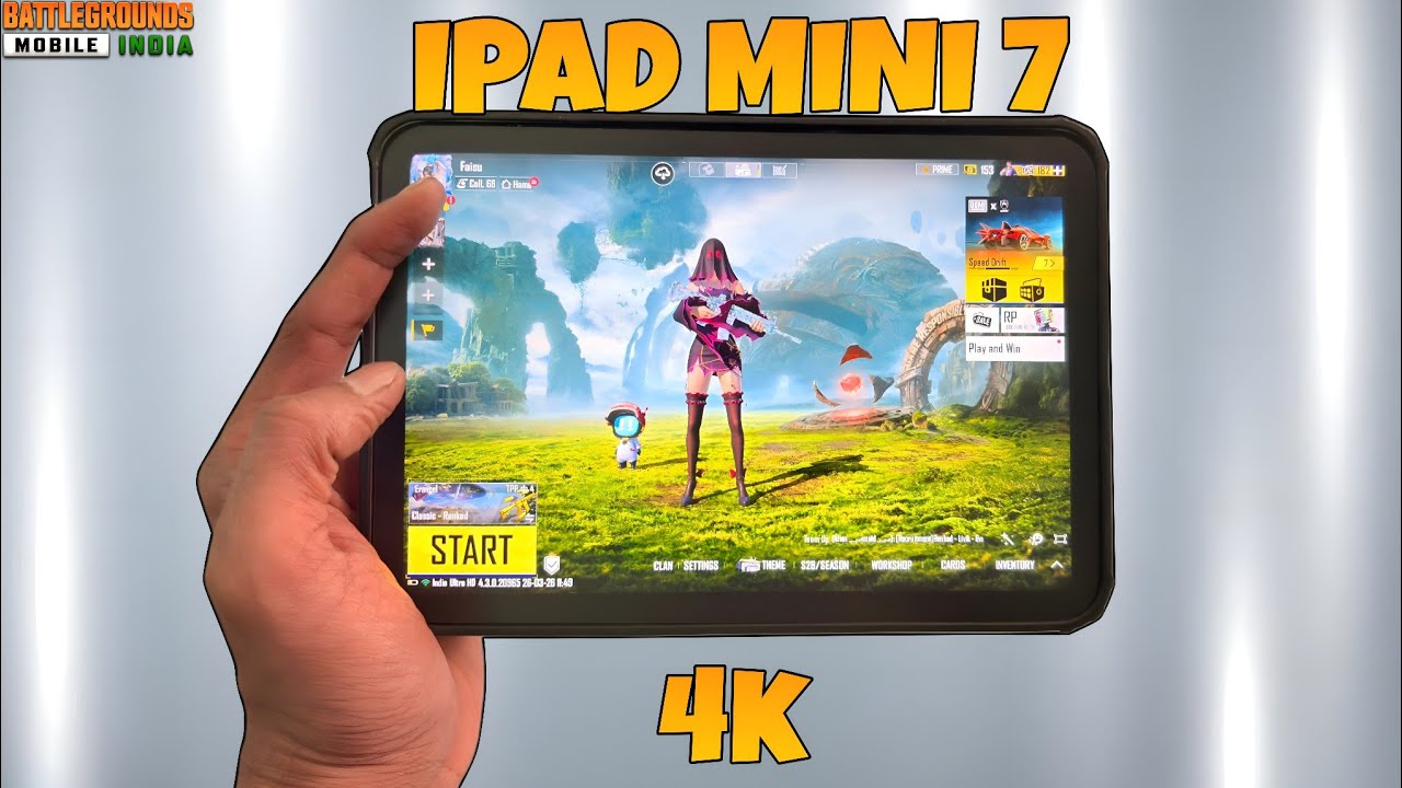 IPAD MINI 7 PUBG HANDCAM 🔥PUBG TEST ♥️ HDR + EXTREME 🔥 4 FINGERS CLAW+ ...