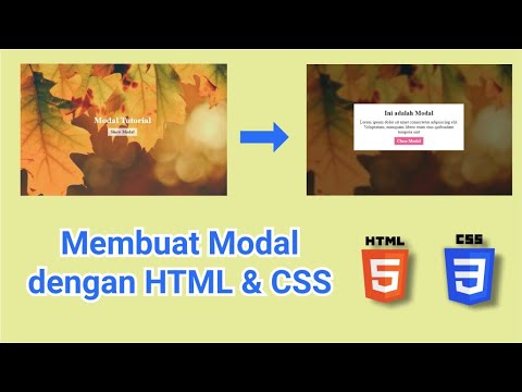 Tutorial Membuat Modal Dengan HTML dan CSS - YouTube