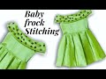 Baby Frock Cutting and Stitching Full Tutorial | off shoulder baby frock design | Box Pleated Frock
