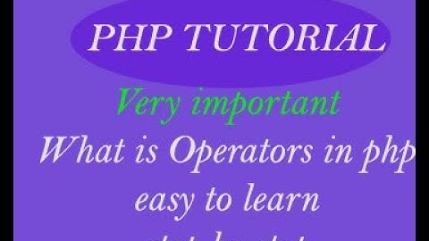 what is operators in php.( Hindi)