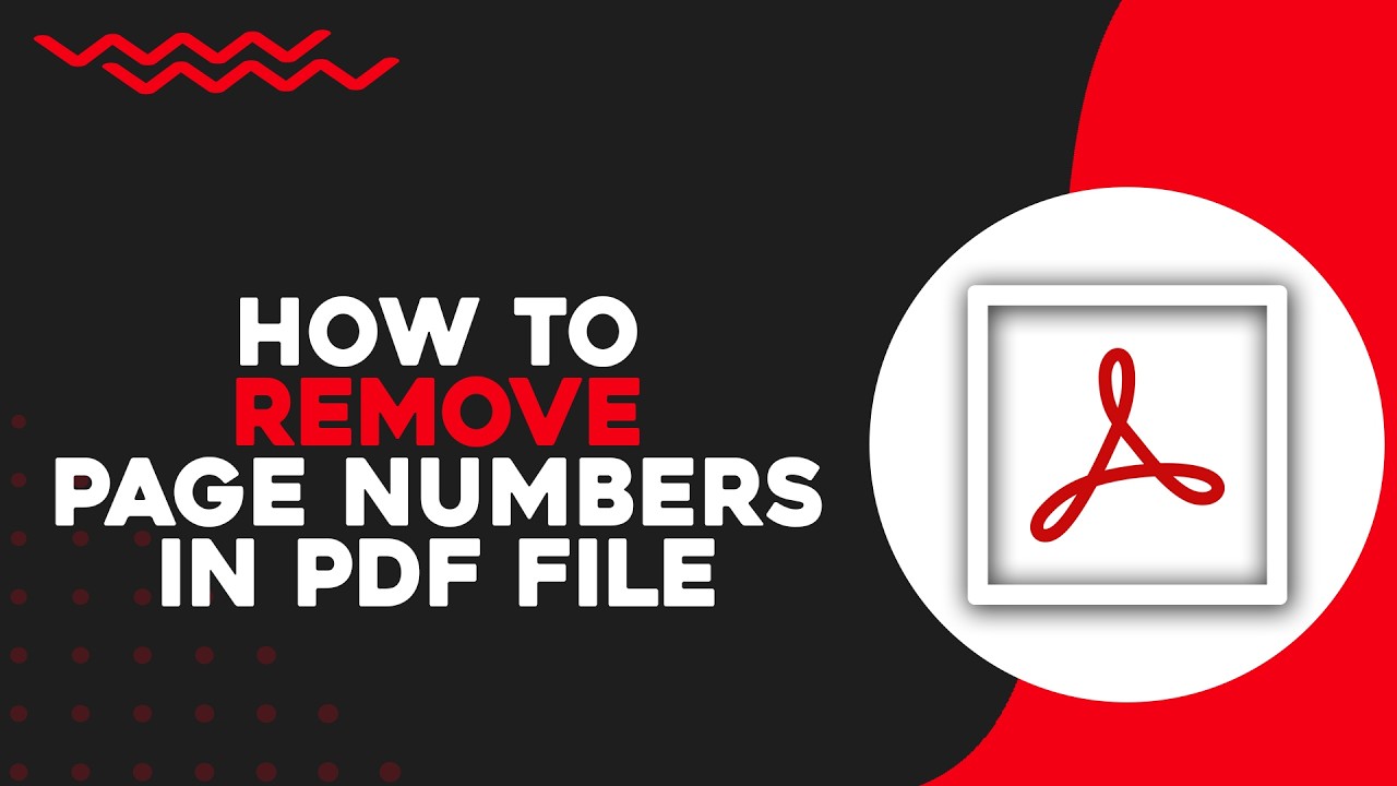 How To Remove Page Numbers in PDF File Using Adobe Acrobat (Quick ...