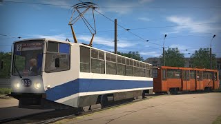 Смоленский трамвай! Челночное движение на 71-608КМ из-за ремонта путей - TRS 2019
