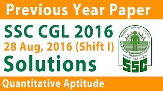 SSC CGL Maths Solved Paper 2016 in Hindi (28 Aug Shift-I), SSC CGL Previous Year Question Paper screenshot 4