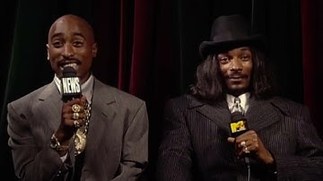 Tupac & Snoop Dogg - Rare Clip From MTV VMA’s 1996 Post Show Interview (Dear Mama FX)