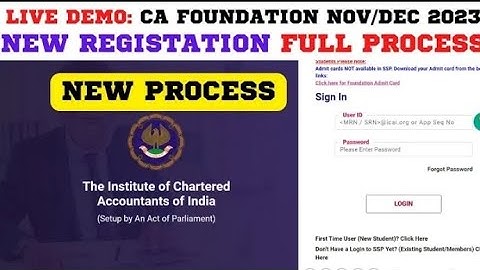 CA Foundation December 2023 Registration Process|Live Demo:- How To Register CA Foundation|CA course