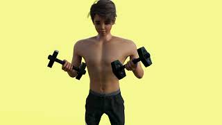 Male Muscle Growth Transformation Animation