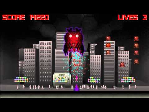 Space Invader Clone "1979 Invasion Earth" With added humans No8