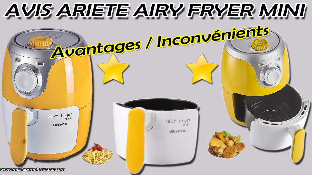 ⭐ Avis Ariete Airy Fryer 4615 Mini Friteuse Sans Huile Italienne Pour une  Personne