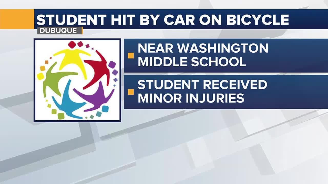 Dubuque middle school student hit by car while riding bike - YouTube