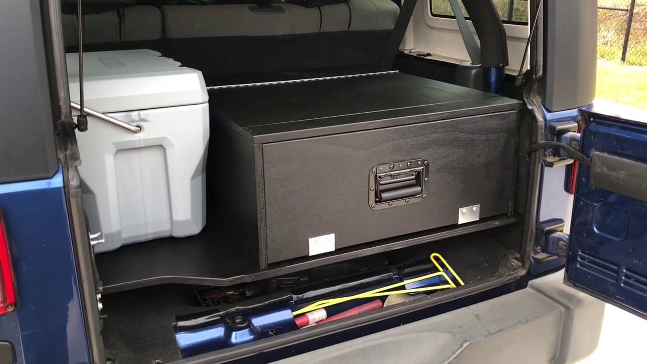 Custom Jeep JK SUV Rear Storage Drawer DIY - YouTube