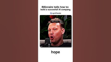 billionaire tells how to build a successful AI company #youtubeshorts #entrepreneur #entrepreneurshi